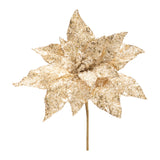 Beaded poinsettia flower stem (set of 2)