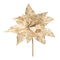 Beaded poinsettia flower stem (set of 2)