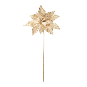 Beaded Poinsettia Flower Stem (Set of 6)