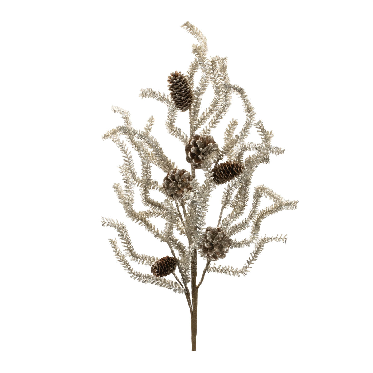 Tinsel pine spray (set of 6)