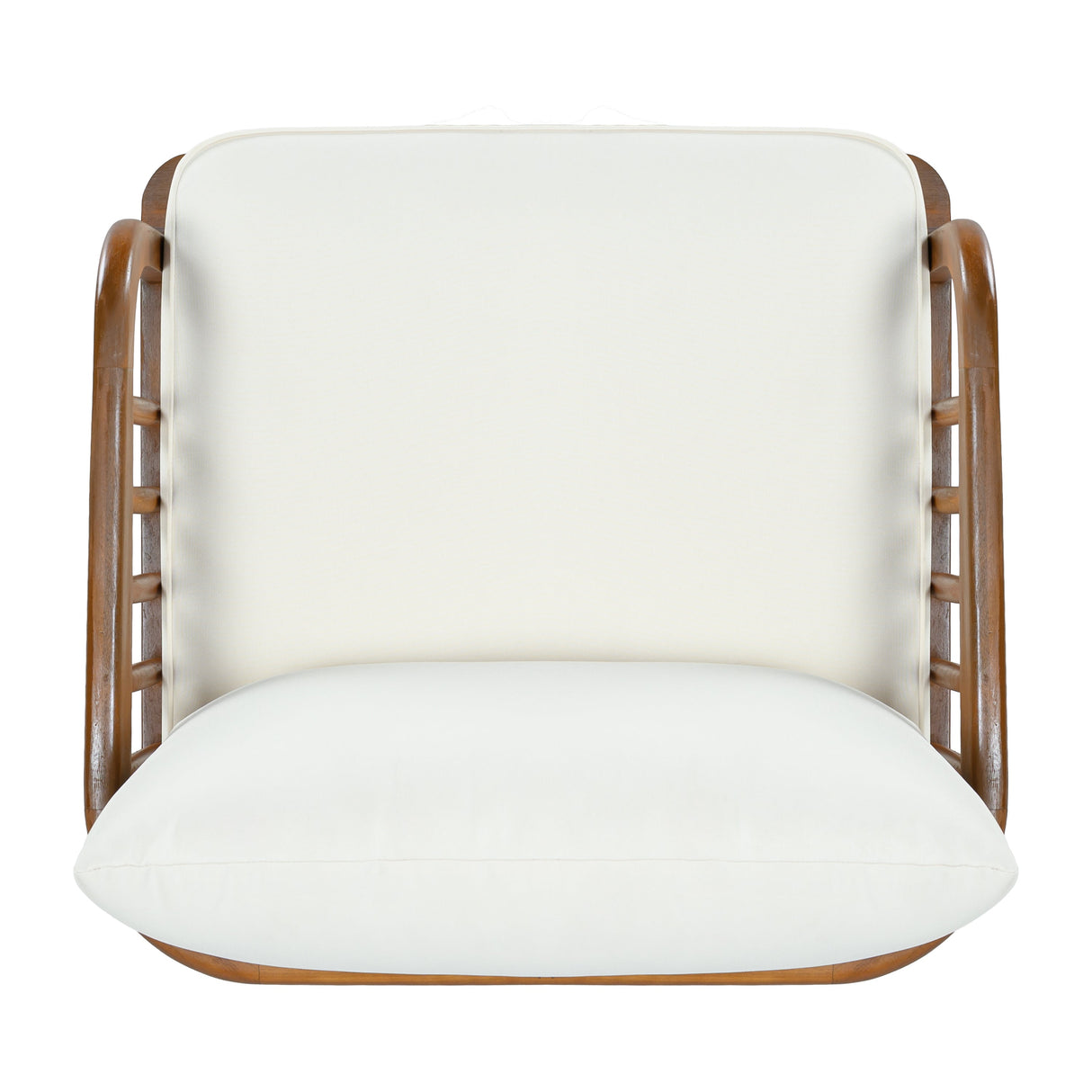 Acacia Wood Outdoor Patio Chair with Vertical Slatted Arms