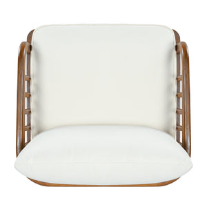 Acacia Wood Outdoor Patio Chair with Vertical Slatted Arms