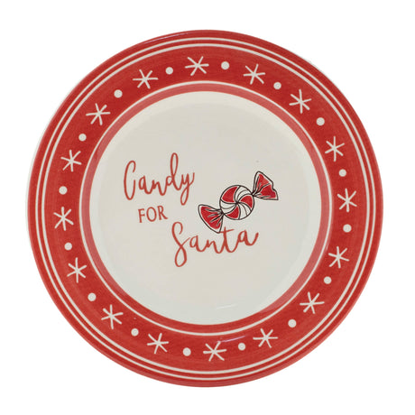 Ceramic santa candy plate (set of 4)