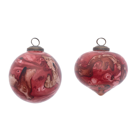 Marble-painted-glass-ornament-(set-of-6)-Christmas-Ornaments