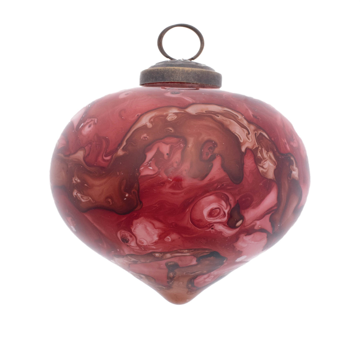 Marble painted glass ornament (set of 6)