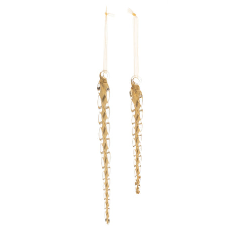 Swirled glass icicle ornament (set of 12)