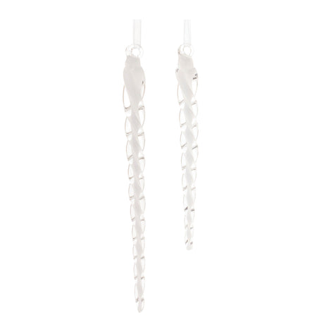Swirled glass icicle ornament (set of 12)