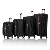 Black 4-Piece Luggage Set – 20”, 24”, 28”, 32”