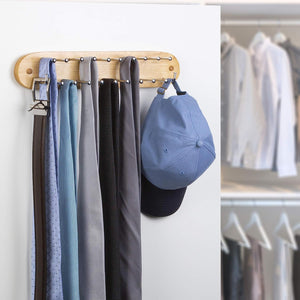 Wall Mounted Tie, Belt and Scarf Hanger