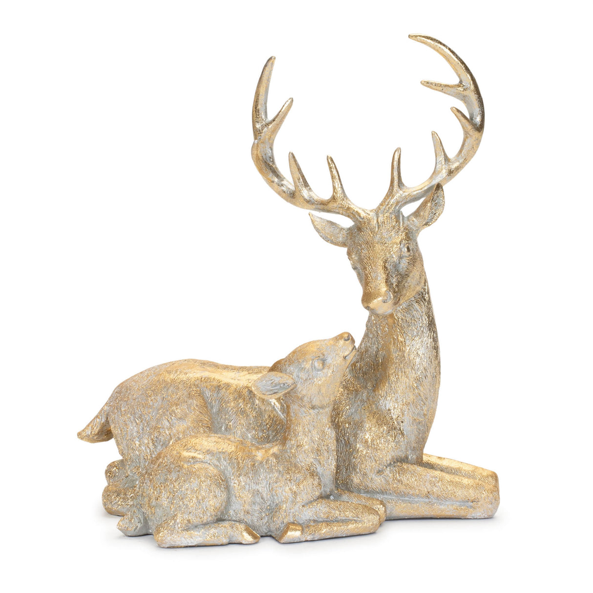 Holiday deer with fawn figurine (set of 2)