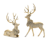 Holidya deer figurine (set of 2)