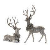 Holidya deer figurine (set of 2)