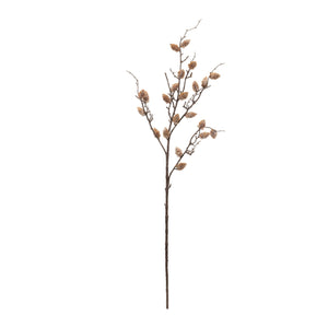 Snowy pinecone twig spray (set of 6)