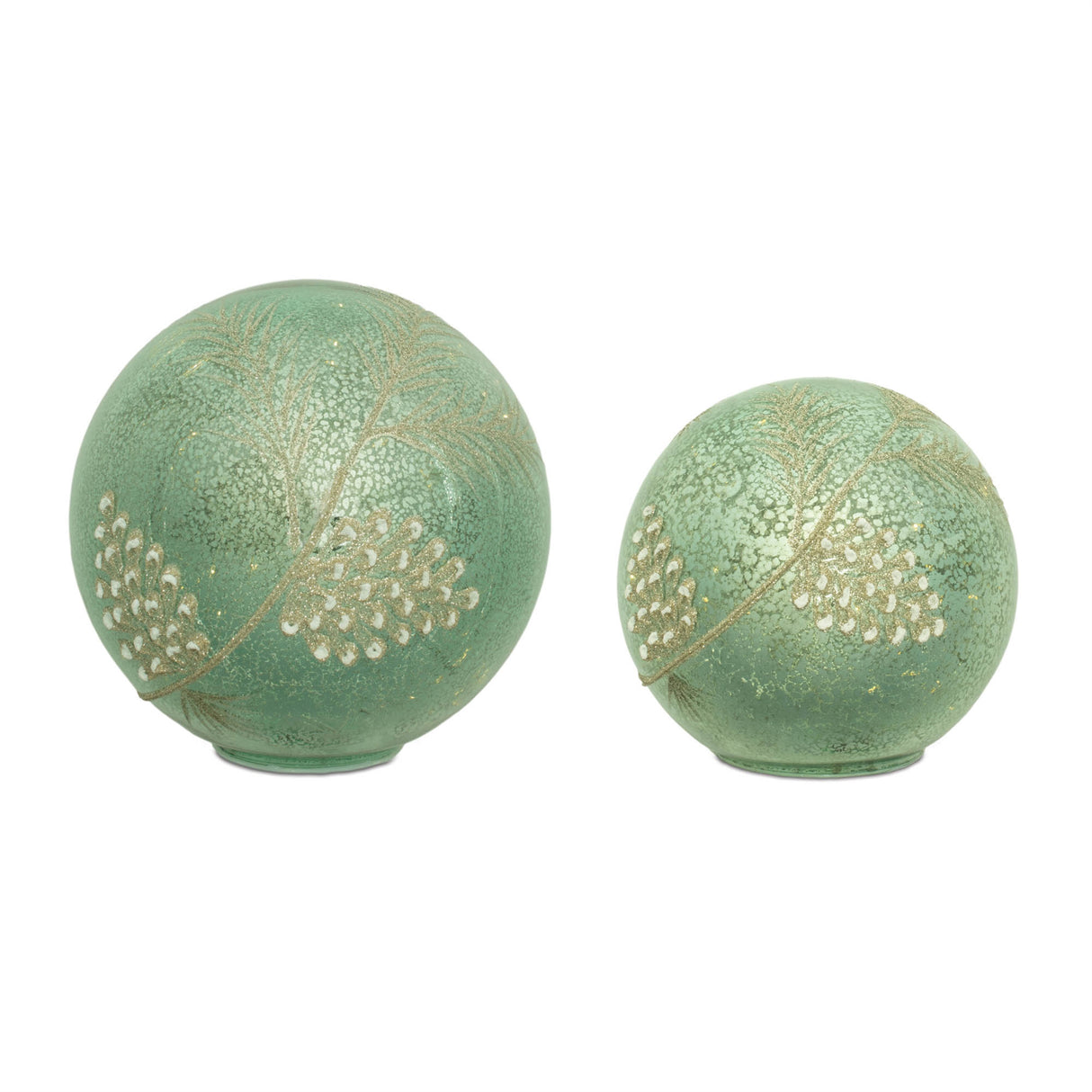 Led pinecone globe (set of 2)