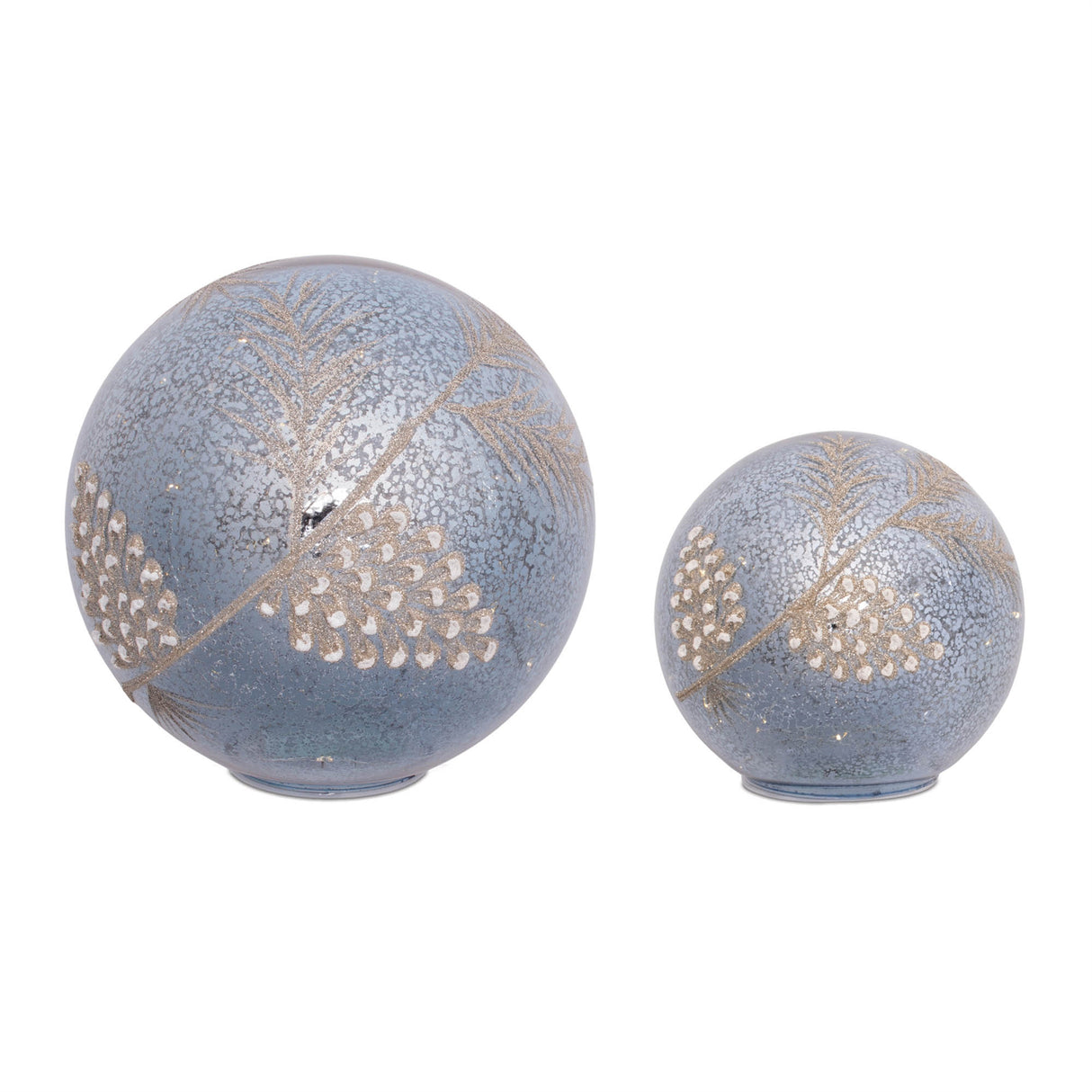 Led pinecone globe (set of 2)