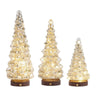Led-mercury-glass-pine-tree-(set-of-3)-Christmas-Decor