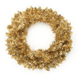 Metallic pine tinsel wreath 24"d