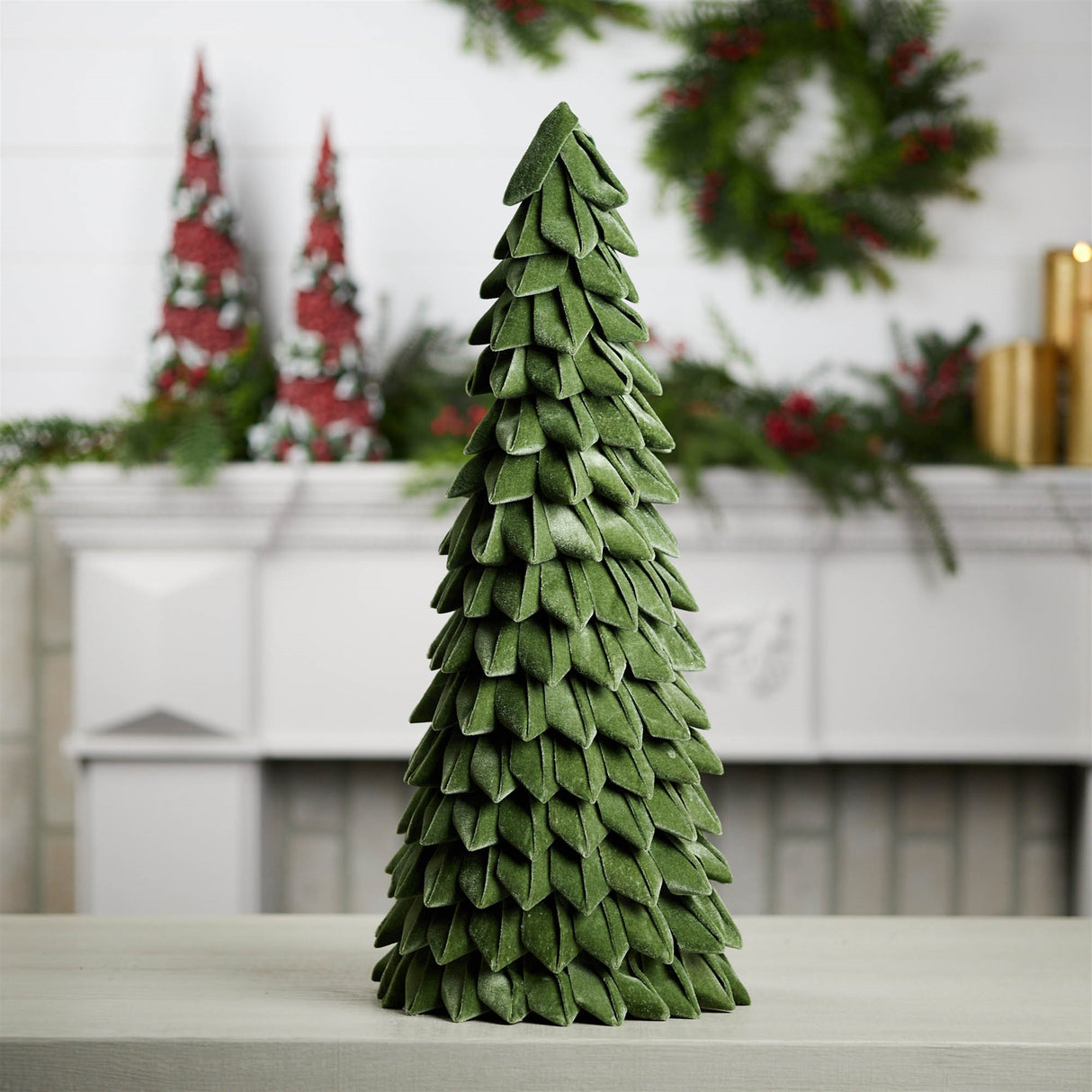 Fabric pine tree 25.5"h