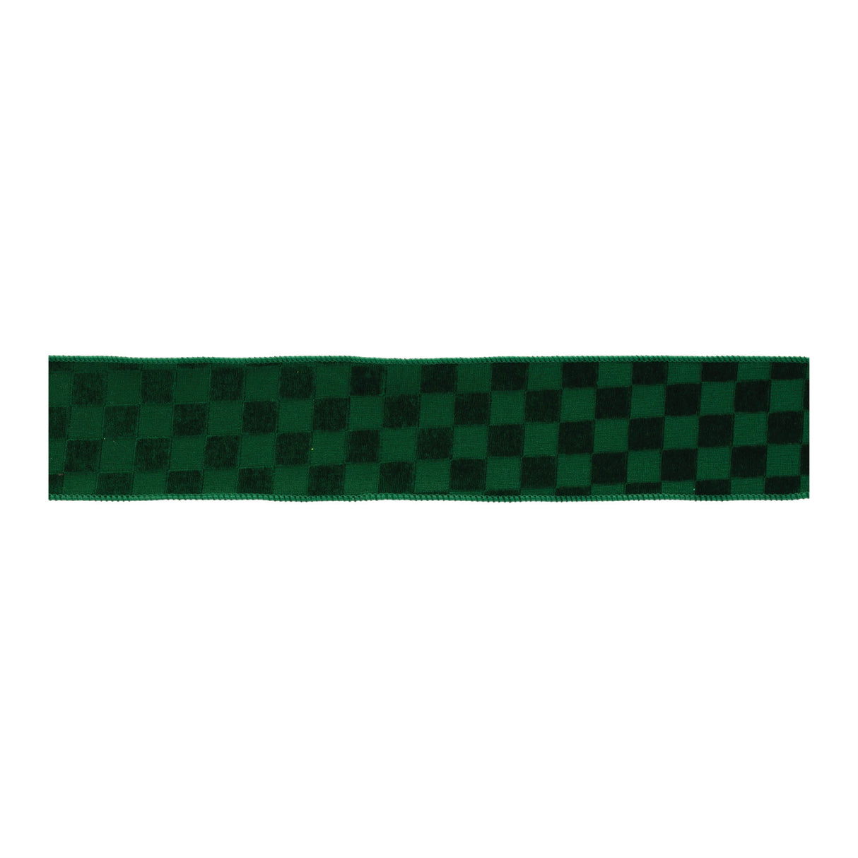 Checkered-texture-wired-ribbon-(set-of-2)-Ribbons-&-Trim