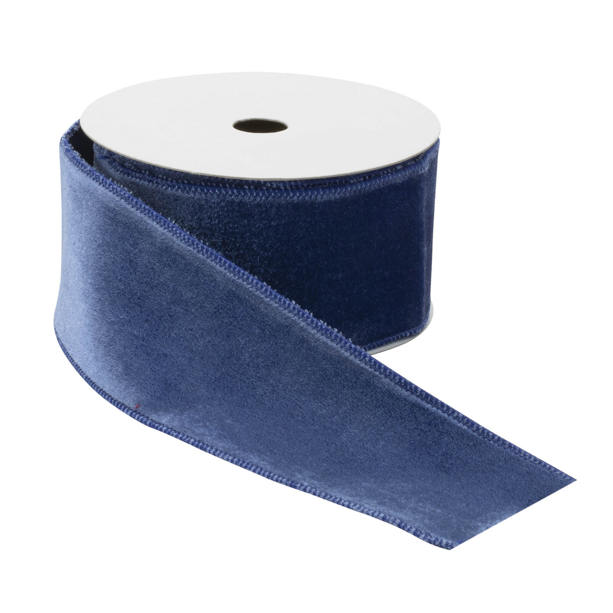 Blue wired ribbon 2.5" x 10 yds.