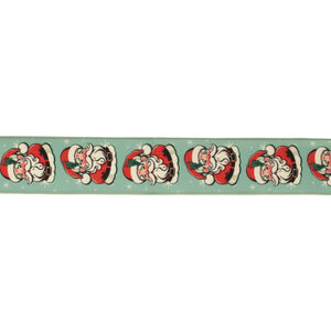 Nostalgic-Santa-Print-Wired-Ribbon-(Set-of-2)-Ribbons-&-Trim