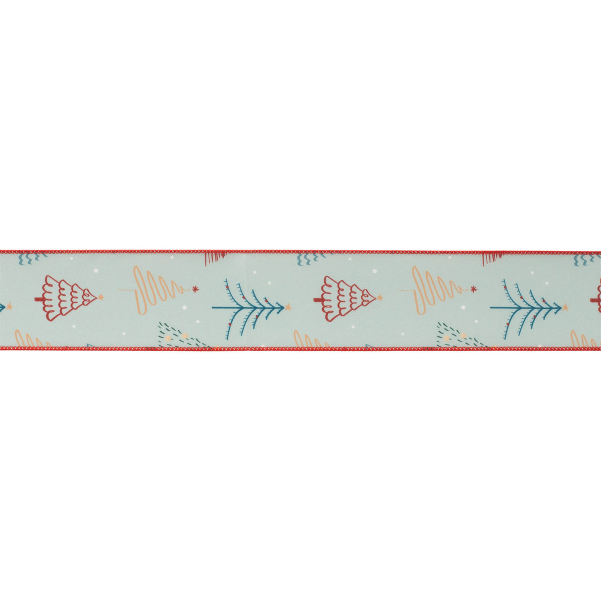 Christmas-tree-print-wired-ribbon-(set-of-2)-Ribbons-&-Trim