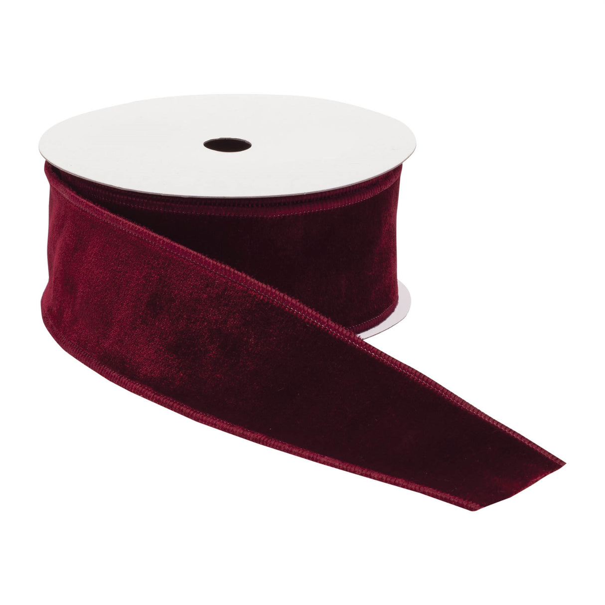 Mauve red wired ribbon 2.5" x 10 yds.