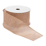 Pink shimmer wired ribbon (set of 2)