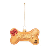 Glass dog bone ornament (set of 12)