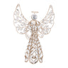 Jeweled metal angel tree topper 13"h