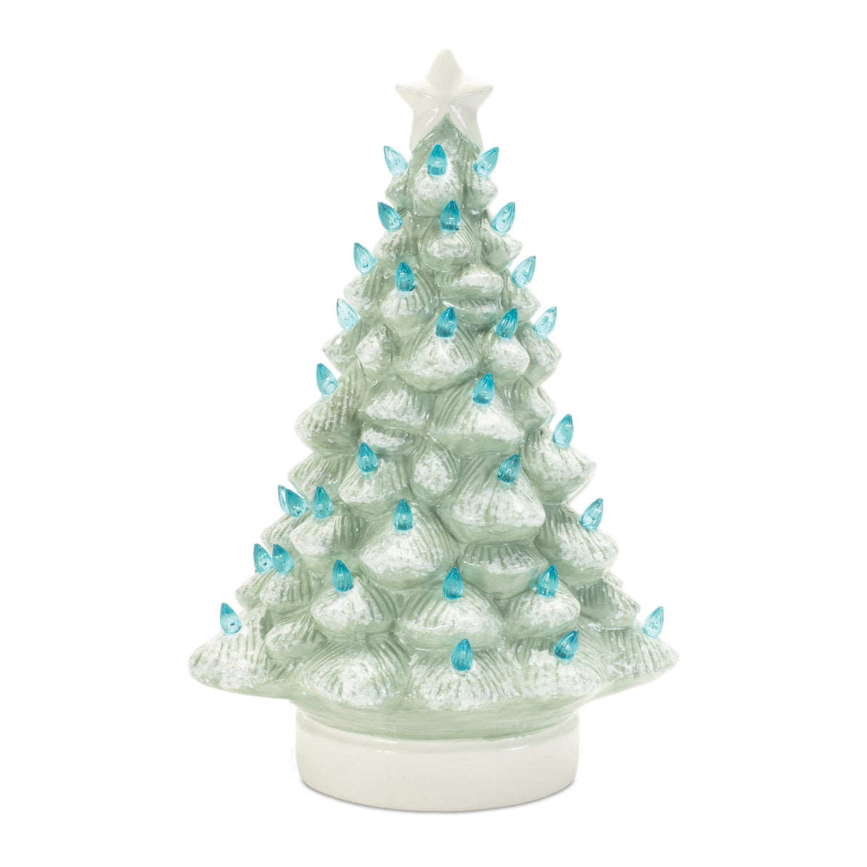 Led ceramic christmas tree (set of 2)