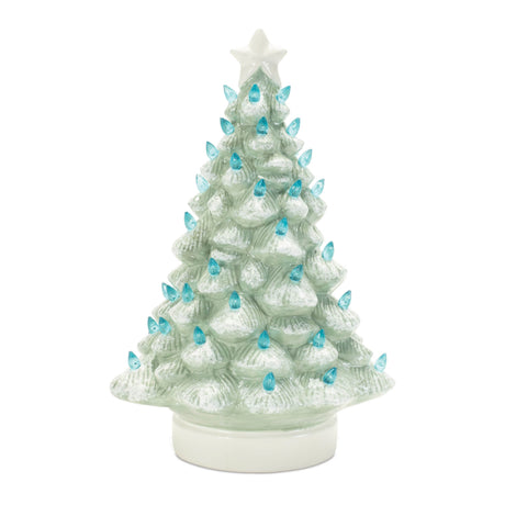 Led ceramic christmas tree (set of 2)