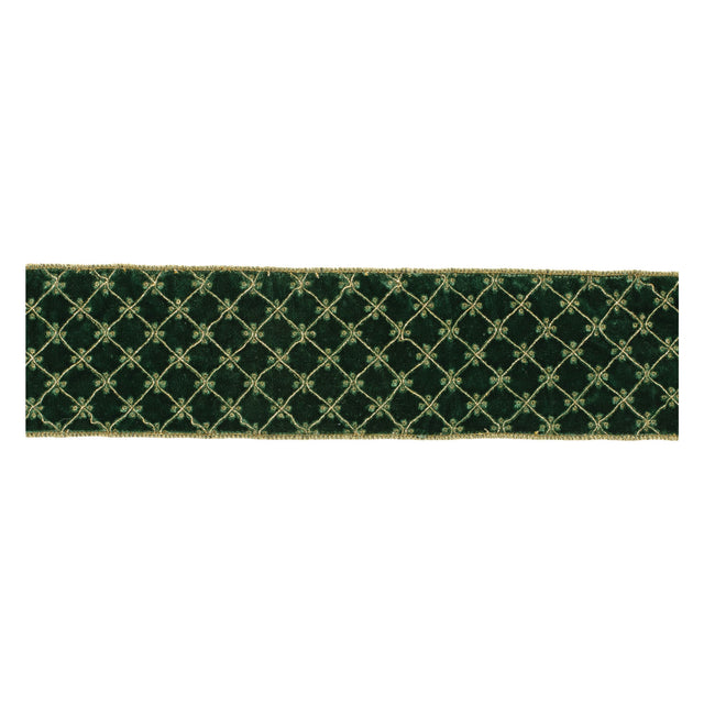 Ornate-diamond-pattern-wired-ribbon-(set-of-2)-Ribbons-&-Trim