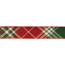 Plaid pattern wired ribbon 4" x 5 yds.