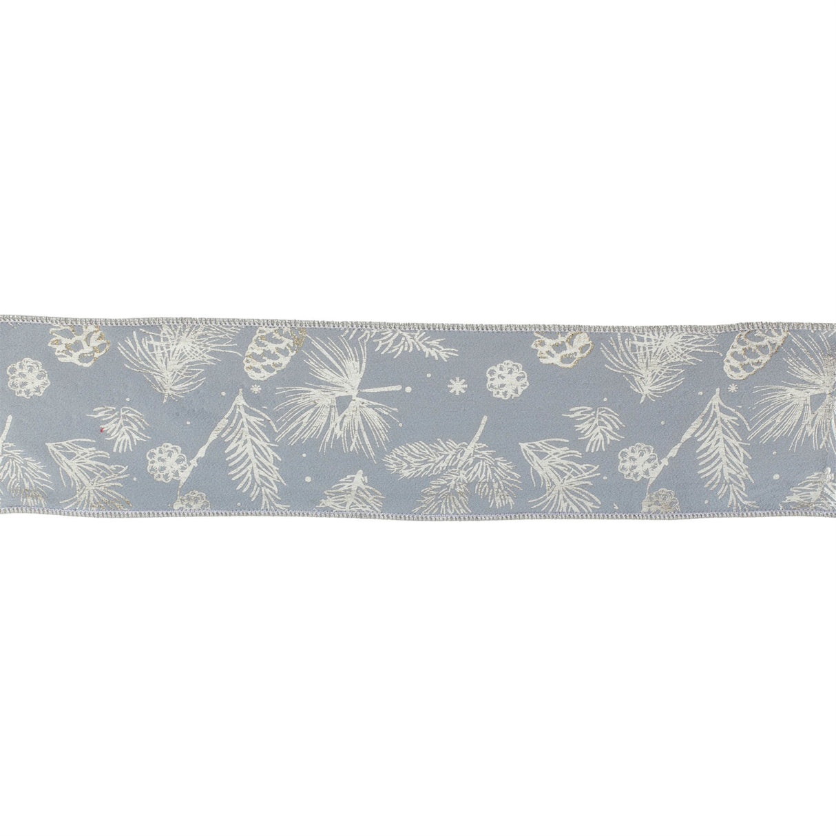 Pine-and-pinecone-print-wired-ribbon-(set-of-2)-Ribbons-&-Trim