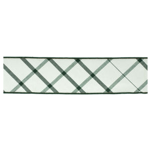 Plaid wired ribbon 4" x 5 yds