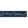 Embroidered merry christmas wired ribbon 4" x 5 yds.