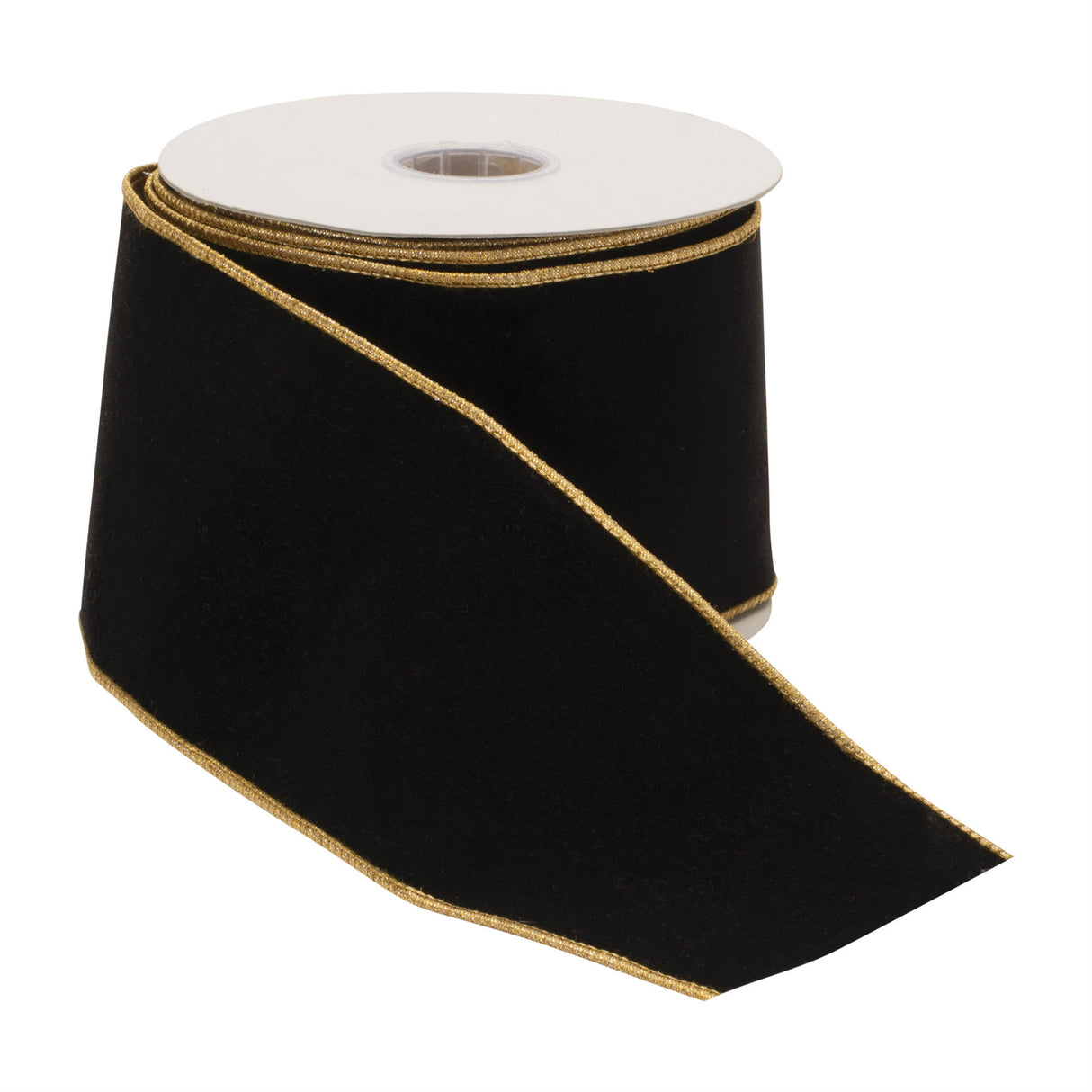 Black wired ribbon 4" x 10 yds.