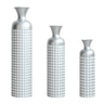 3 Pack Semi-Handcrafted Gold Metal Vase Collection