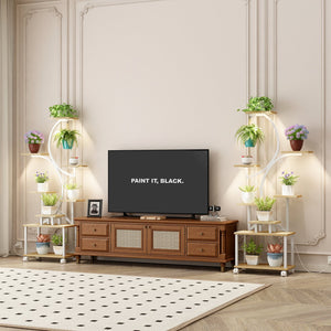 Indoor Plant Stand with Grow Lights - 62" Tall, 8 Tiered Shelf