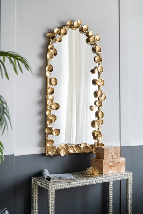 51.5'-x-29'-Full-Length-Arched-Wall-Mirror-with-Golden-Leaf-Accents,-Decorative-Mirror-for-Living-Room-Bedroom-Mirrors
