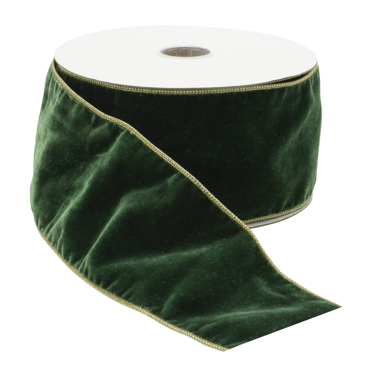 Green wired ribbon 4" x 10 yds.