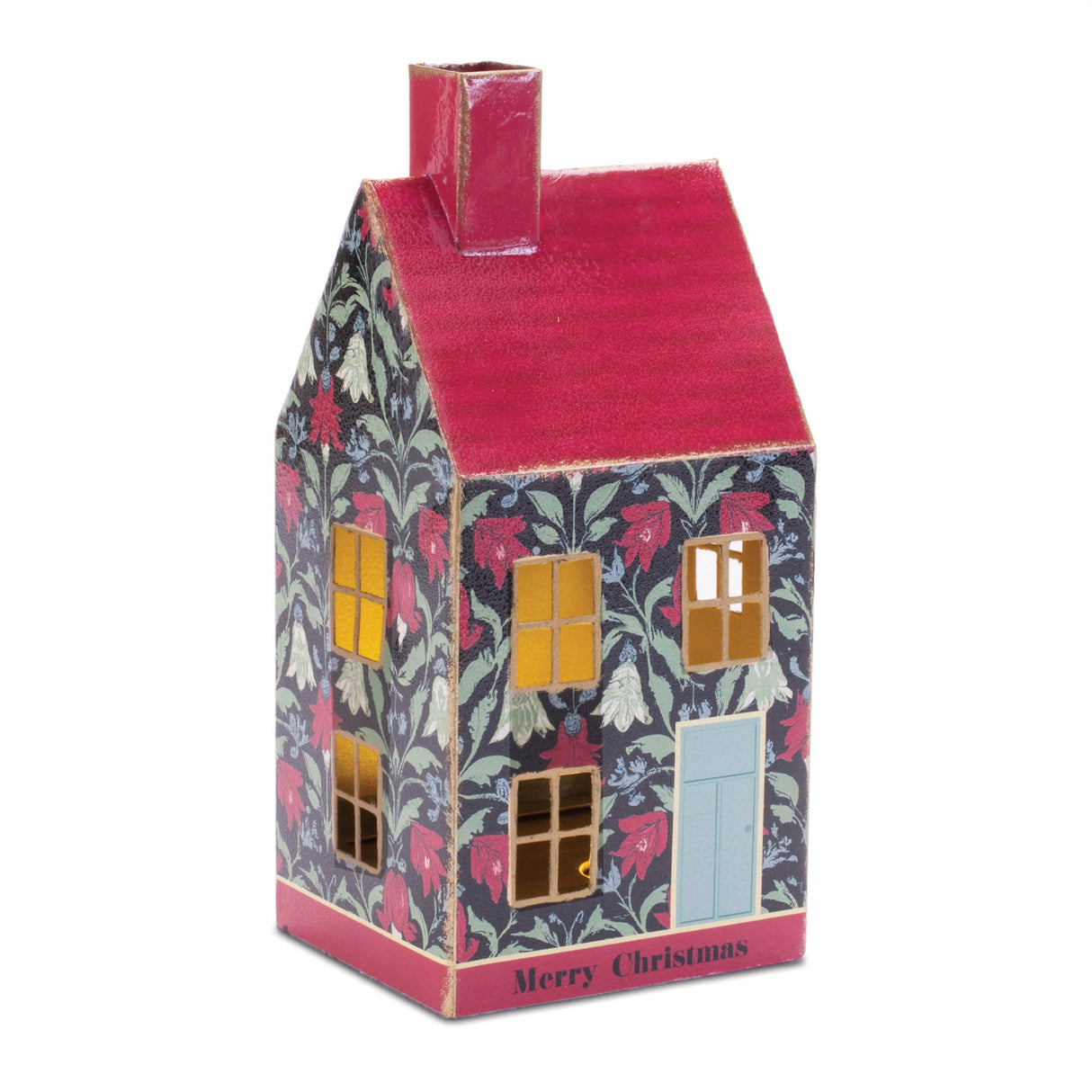 Led metal holiday house (set of 2)