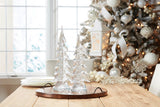 Clear glass pine tree (set of 2)