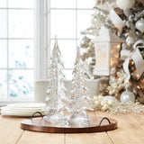 Clear glass pine tree (set of 2)
