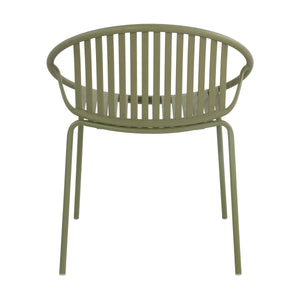 Patio Dining Chairs Stackable Chairs with Breathable Design (Set of 2)