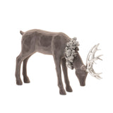 Velvet holiday deer figurine (set of 2)