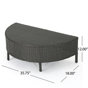 Pt Limon Outdoor Coffee Table Half Round Design