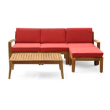 Grenada l-shaped outdoor love seat, rust