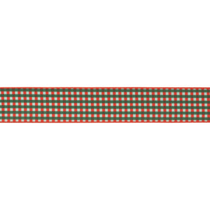 Plaid wired ribbon 4" x 5 yds